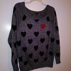 Long sleeve heart sweater